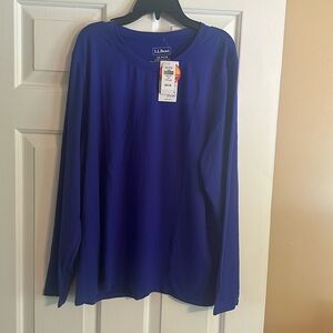NWT! LL Bean UPF 50+ Women’s Shirt. Size 1X. Royal blue